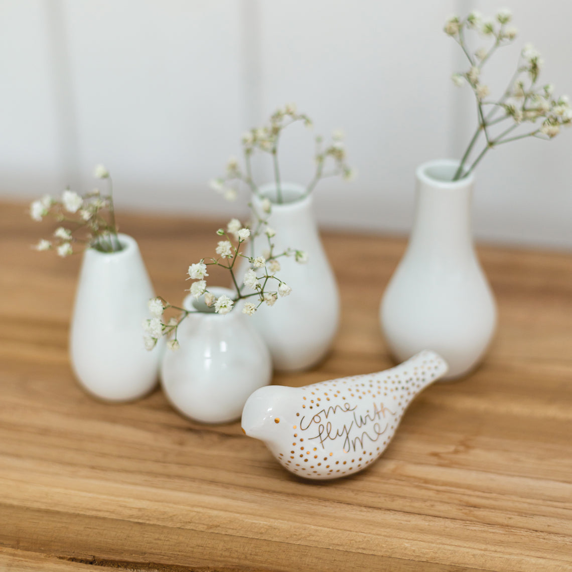 Porcelain bird "Come fly with me"