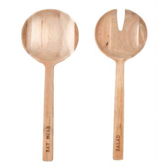 Salad servers "Eat more salad"