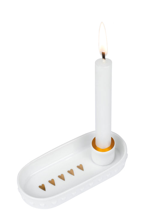 "Hearts" light candle