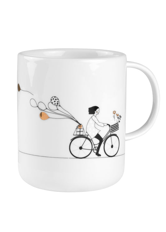 "Cycling" gift cup | Porcelain cup