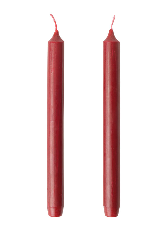 Stick candles set of two Burgundy