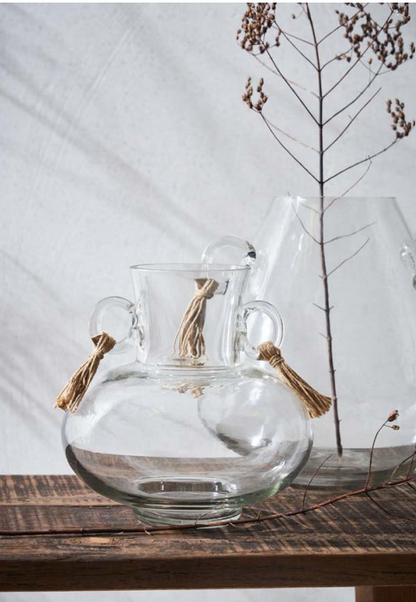 Vase pompom natural