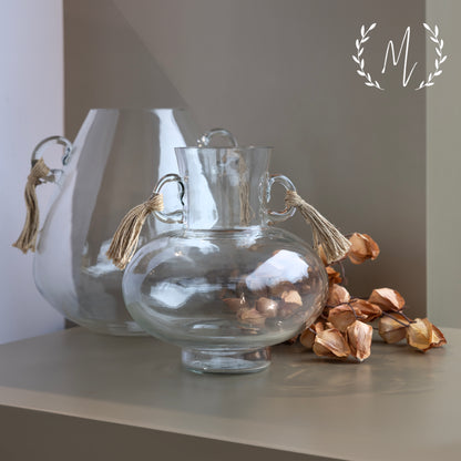 Vase pompom natural