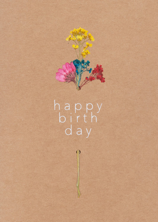 Flowering time card "Happy Birthday"