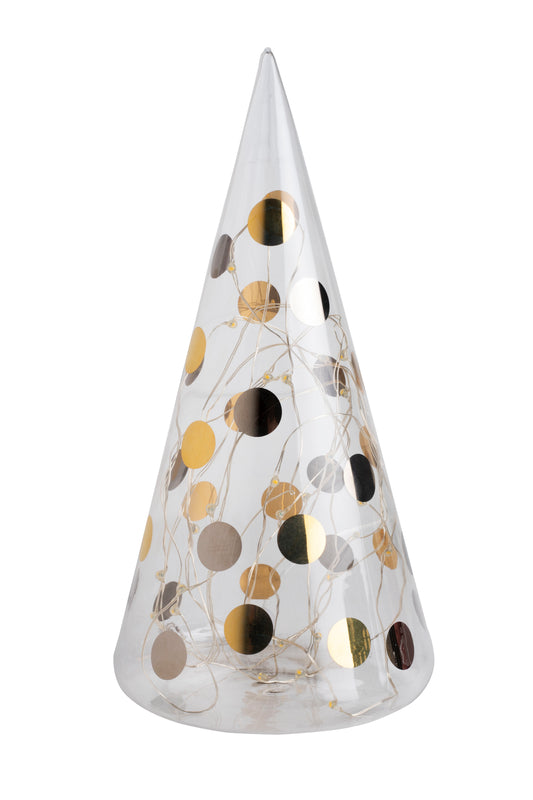 Glass Christmas tree with dots