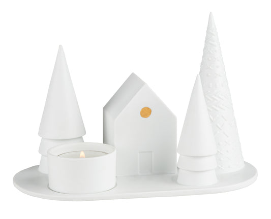 Candle holder forest cabine