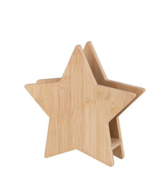Bamboo napkin holder “Star”