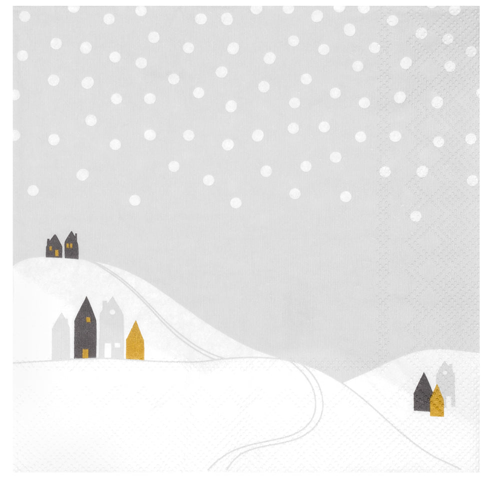 Napkin snowscape