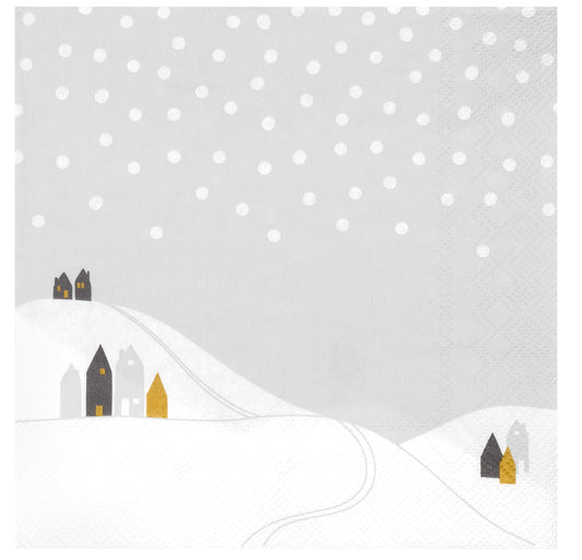 Napkin snowscape