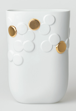 Vase of golden dots