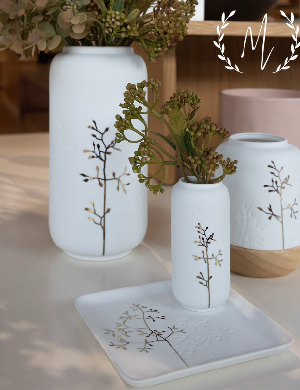 Mini vase gold branch