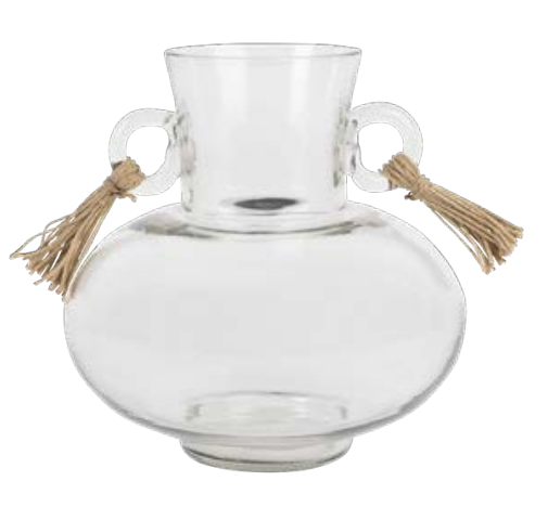 Vase pompom natural