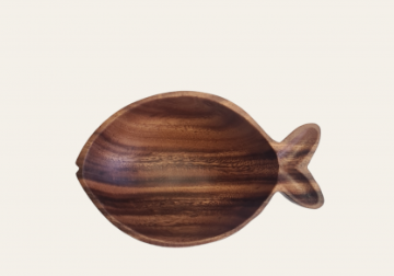Deep Fish Dish Acacia