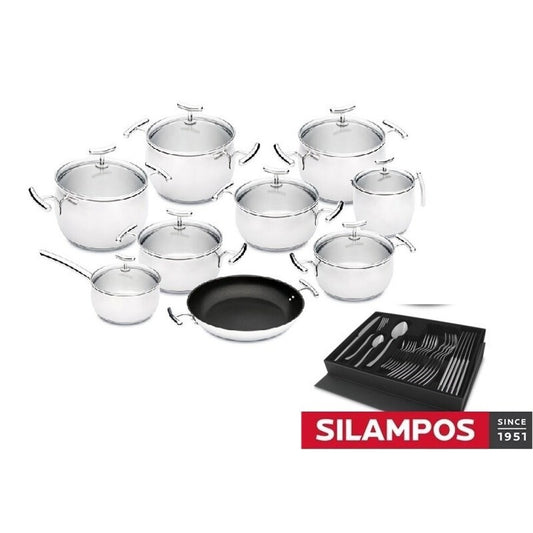 YUMI GLASS SILAMPOS - SET 9-PIECE SET + 24-PIECE CUTLERY