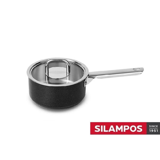 COMFORT GLASS BLACK SILAMPOS - CASSEROLE 16 CM WITH HANDLE