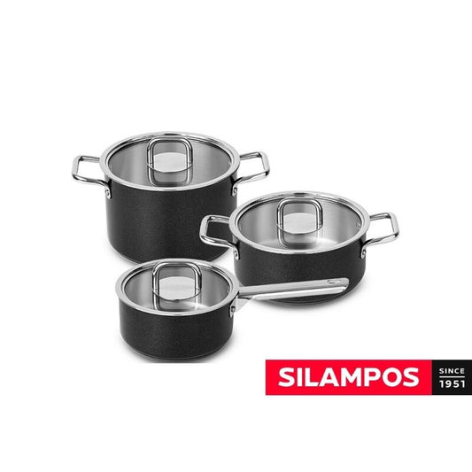 COMFORT GLASS BLACK SILAMPOS - SET 3 PIECES
