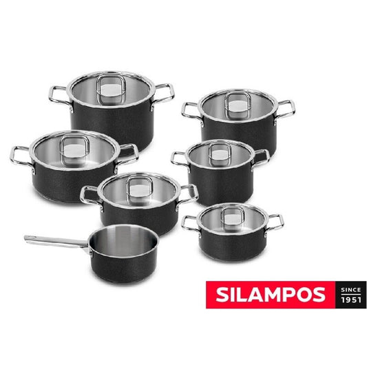 COMFORT GLASS BLACK SILAMPOS - CONJ. 7 PEÇAS