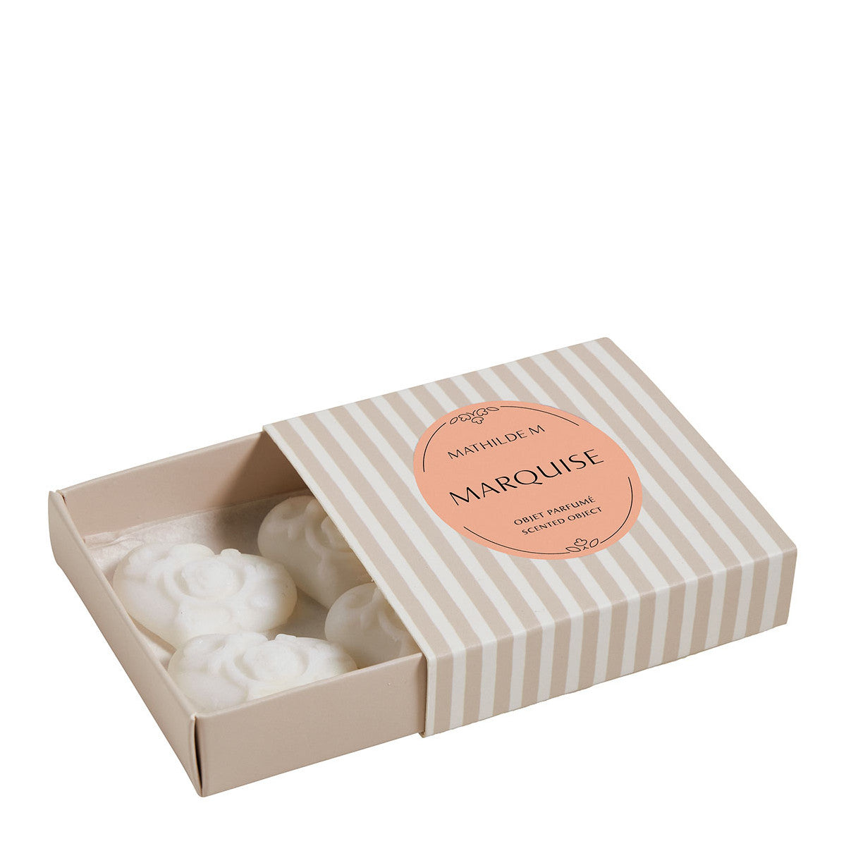 Caixa de 4 decorações de cera perfumadas Arabesque Heart - Marquise