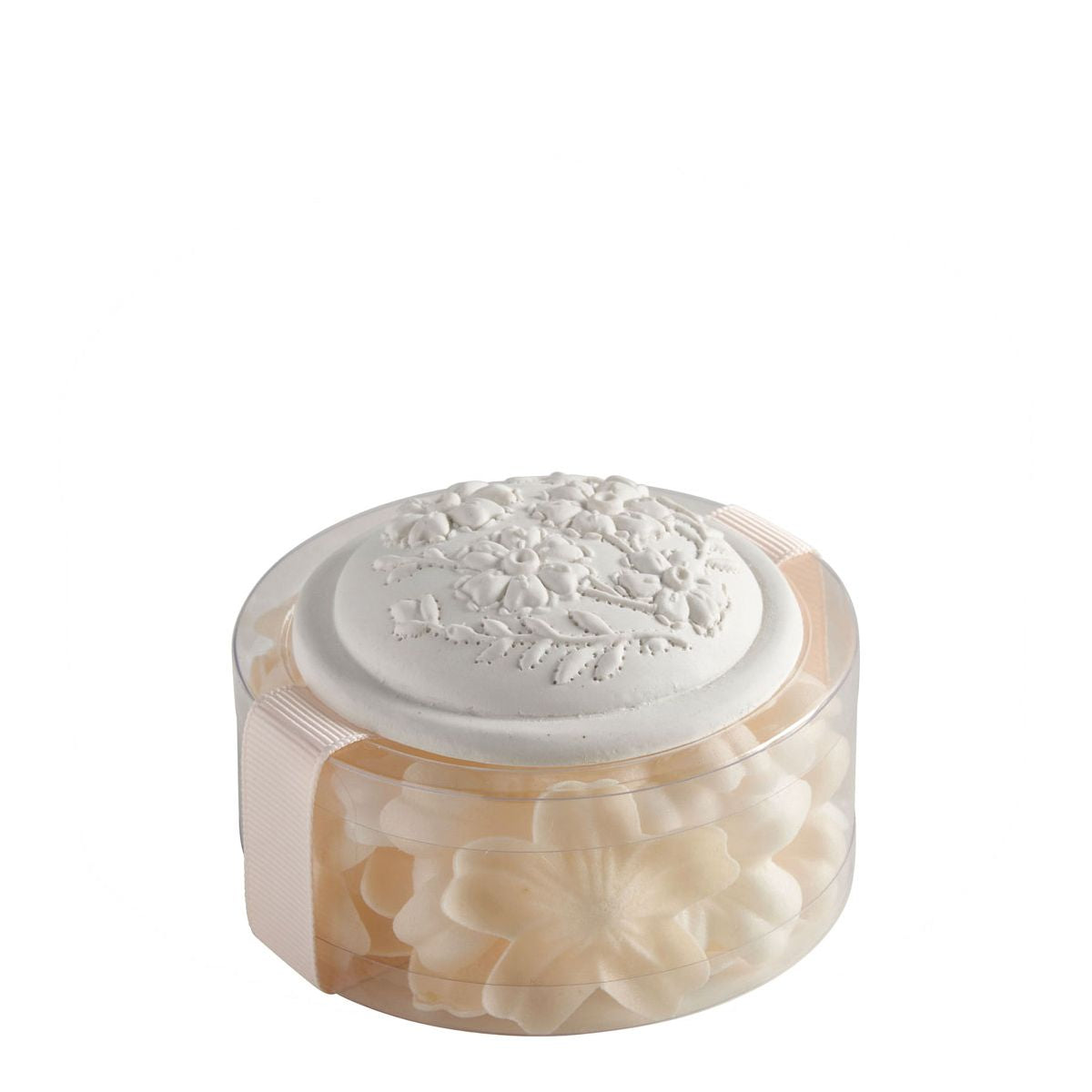 Caixa de sabonetes perfumados de pétalas brancas e nude - Parfum Rose