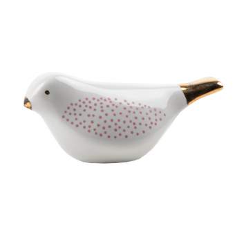 Porcelain bird with dots