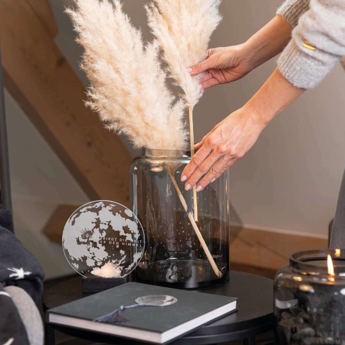 Glass vase "Moonnight”