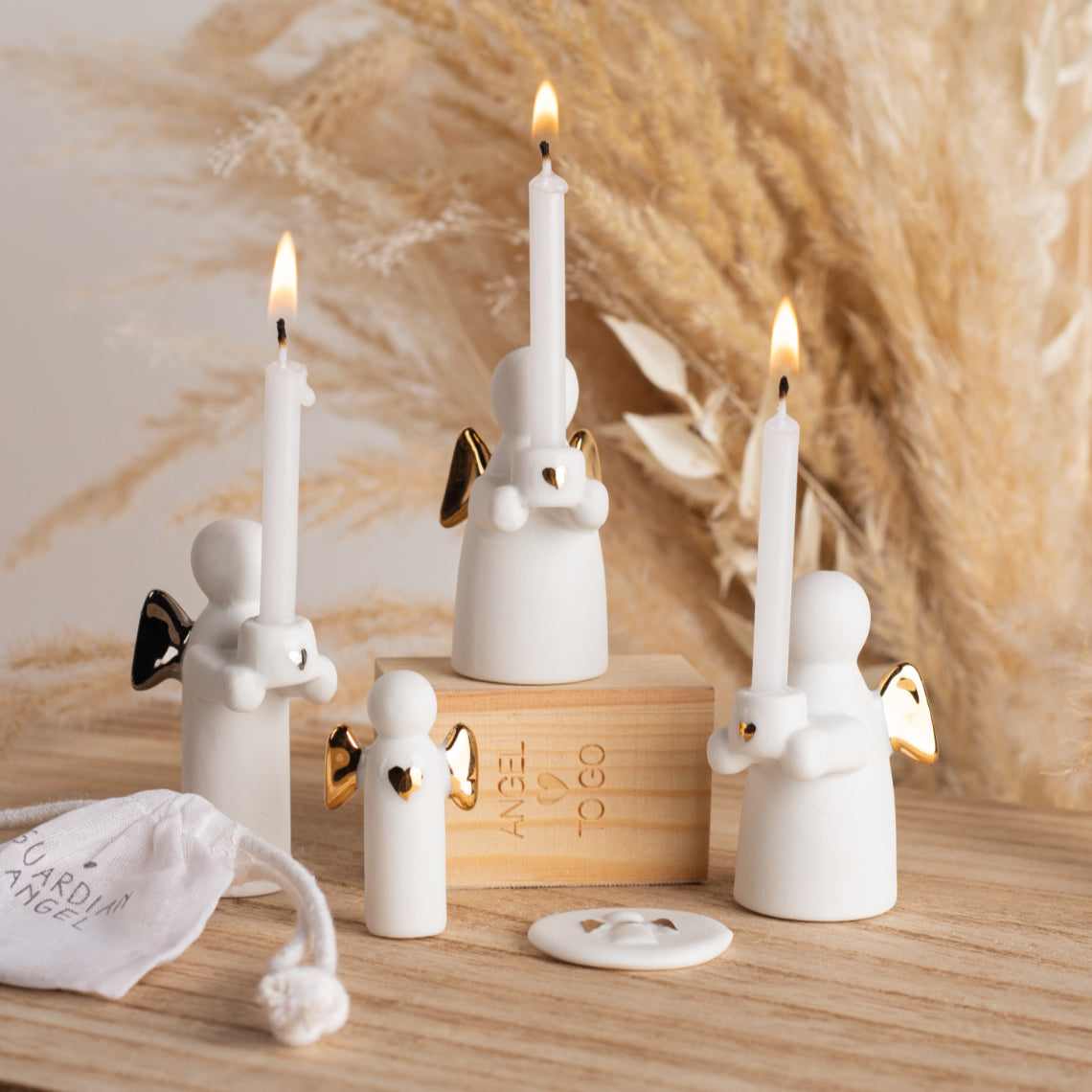 Guardian angel candle “gold”
