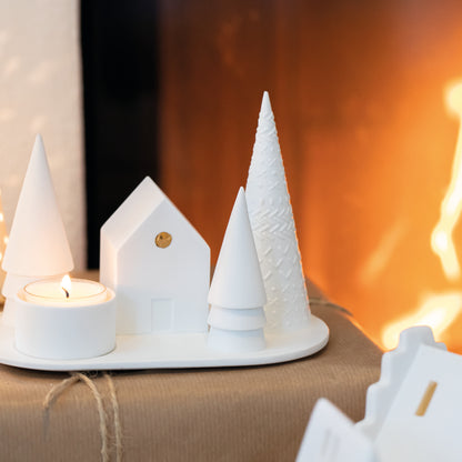 Candle holder forest cabine