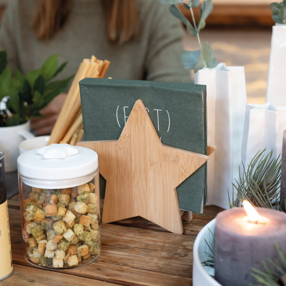 Bamboo napkin holder “Star”