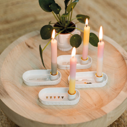 "Hearts" light candle