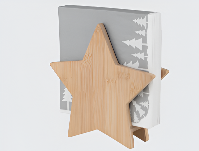 Bamboo napkin holder “Star”