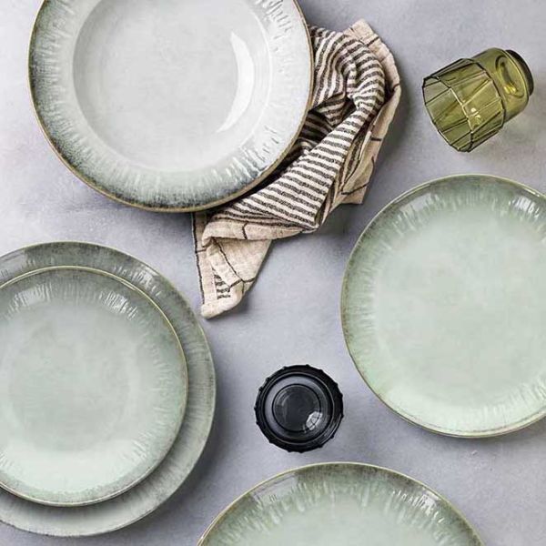 Dinner plate cm 26 Origini Porcelain Green