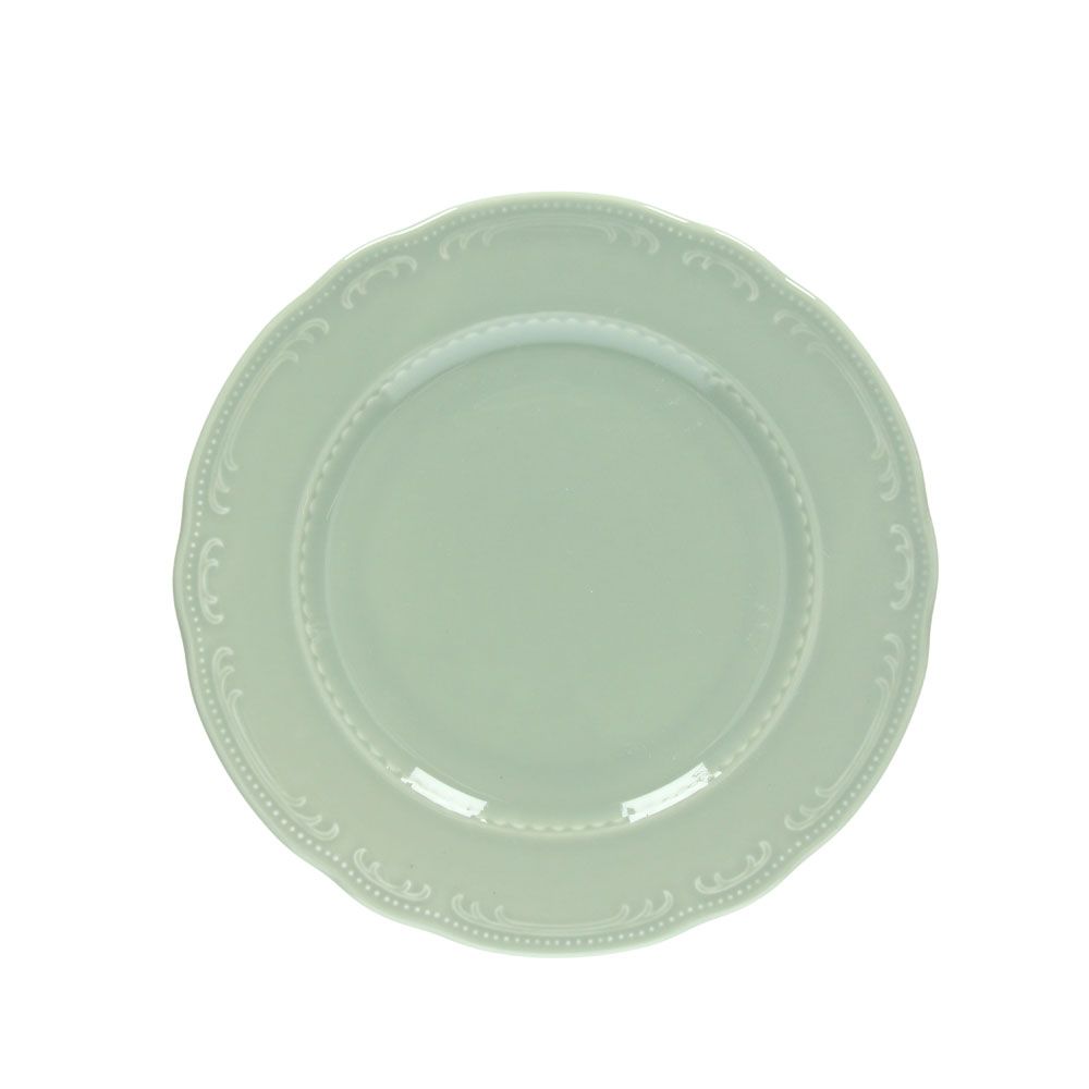 Dessert plate cm 22 Charme-verde salvia Porcelain Green Vecchio wienna Collection