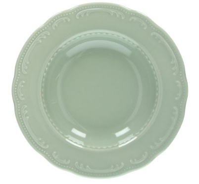 Soup plate Charme-verde salvia Porcelain Green